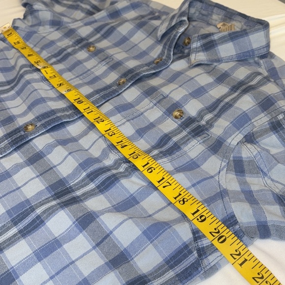 Duluth Trading Free Swingin’ Flannel button down shirt long sleeves size medium - Picture 5 of 11